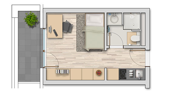 Single-Apartment