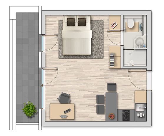 Patio Couple-Apartment